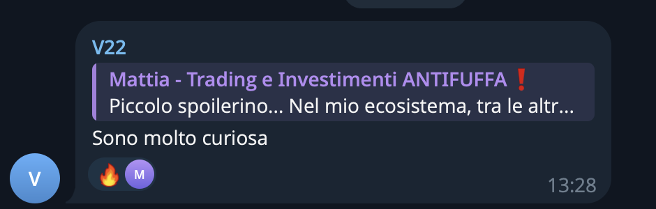 Messaggio reale dalla community